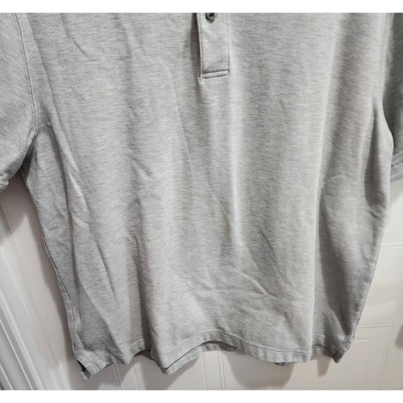 LL Bean Traditional Fit Gray Short Sleeve Polo Shirt Size Large Reg 100% Cotton - Picture 5 of 7